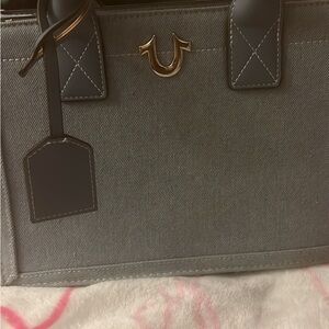 True Religion Gray Tote Bag